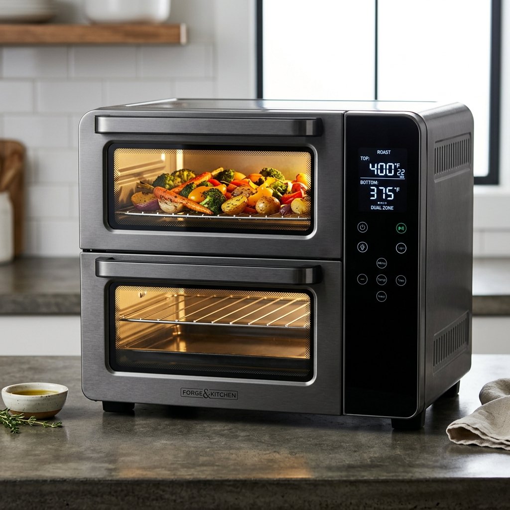 Forge & Kitchen Smart Dual-Zone Air Fryer Convection Oven