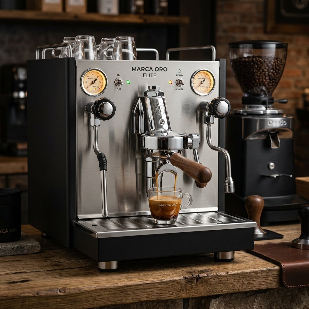 Marca Oro Elite Dual-Boiler Italian Espresso Machine